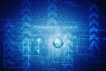 Fingerprint Scanning Technology Concept 2d Illustration