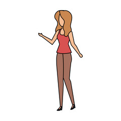 beautiful and young woman character