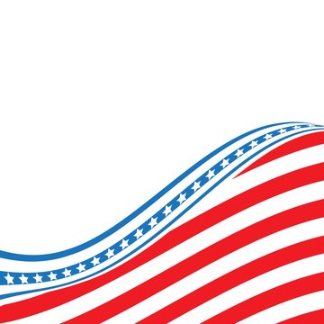 USA flag. United States flag background. Vector eps 10