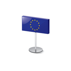 European union flag, vector illustration on a white background