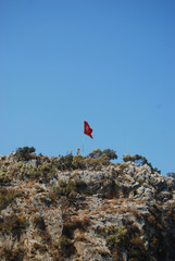 flaga Turecka na skale