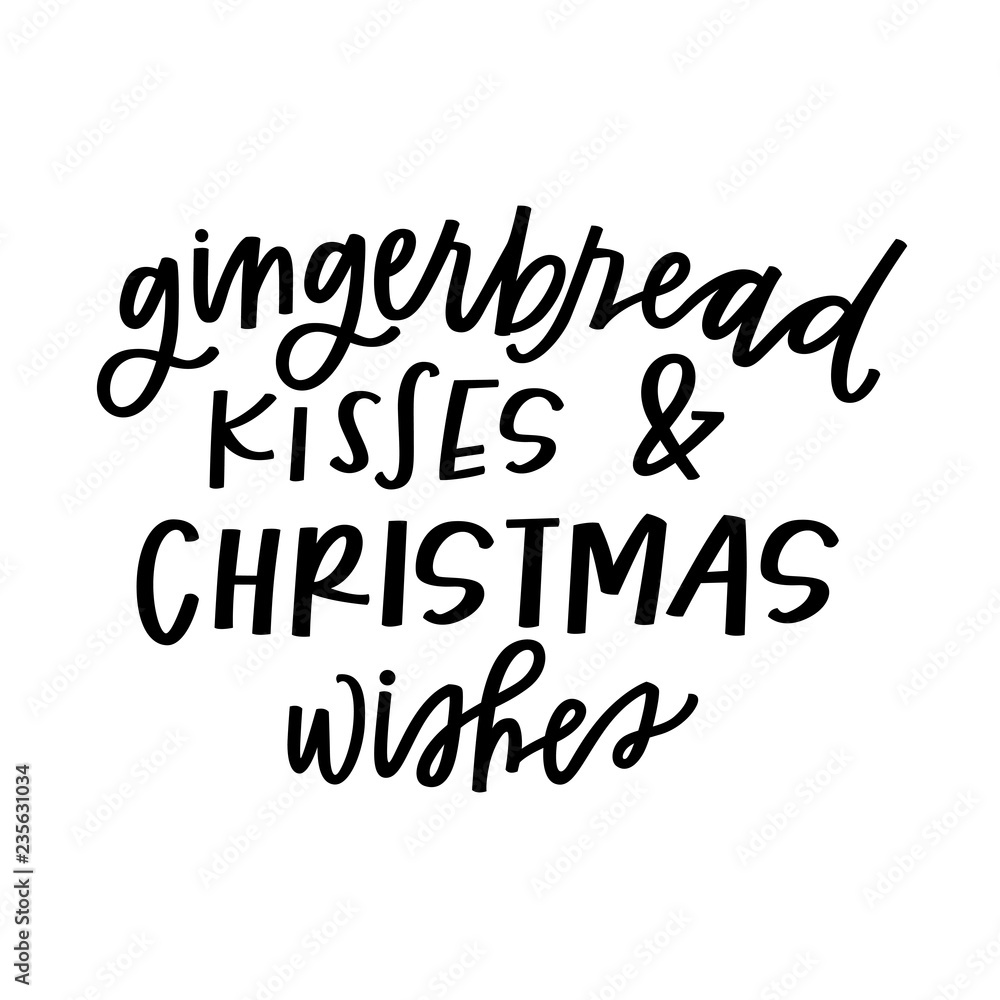 Poster Gingerbread Kisses & Christmas Wishes