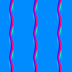 Seamless pattern background with multi-colored wavy lines.
