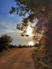 Fototapeta na wymiar mountain roadway to the Mediterranean