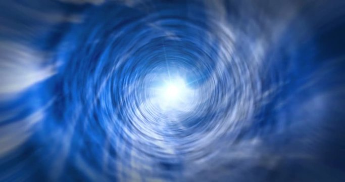Endless travel by time tunnel. Abstract concept animation of wormhole, time vortex, science and physics.