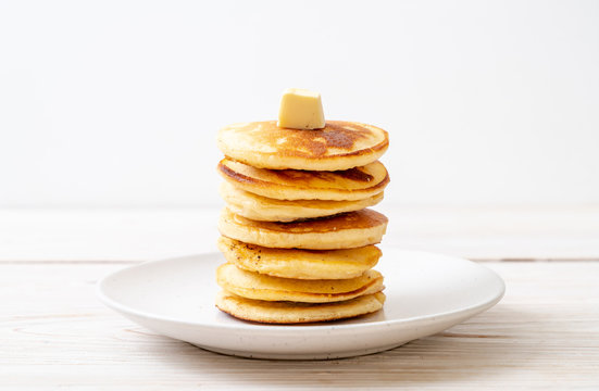 pancakes with butter and honey