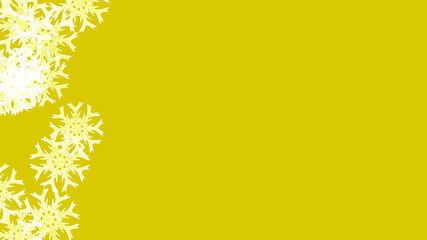 Abstract background with a variety of colorful snowflakes. Big and small.