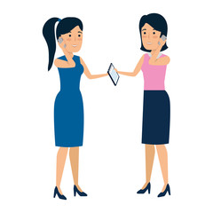 Fototapeta premium elegant businesswomen with smartphone