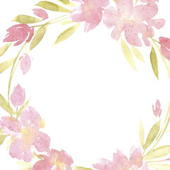 Obraz na płótnie Canvas Flowers watercolor vector illustration. Mother s Day, wedding, birthday, Easter, Valentine s Day.