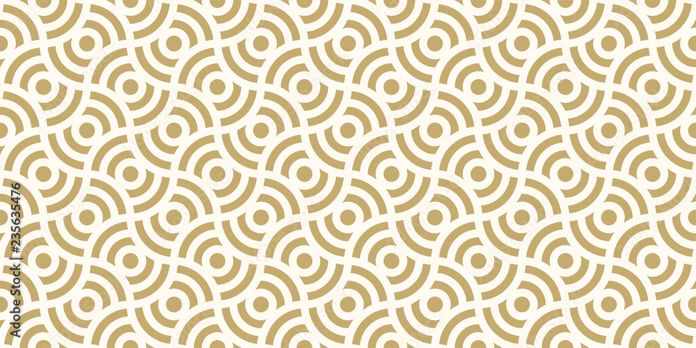 Poster Background pattern seamless design gold color round abstract vector.