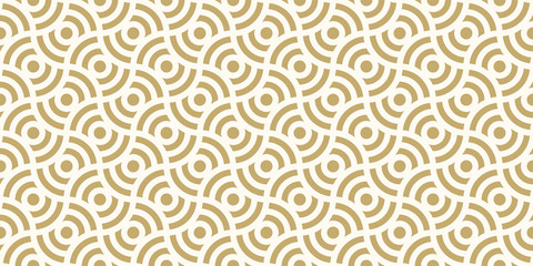 Background pattern seamless design gold color round abstract vector.