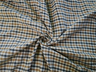 Square pattern fabric background. Scott chintz fabric for design.Plaid cotton texture.