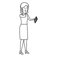 elegant businesswoman with smartphone