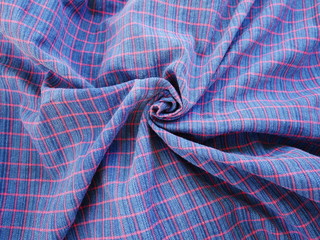 Square pattern fabric background. Scott chintz fabric for design.Plaid cotton texture.