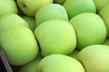 background of green apples