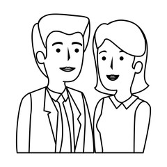 business couple avatars characters