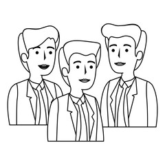 elegant businessmen avatars characters