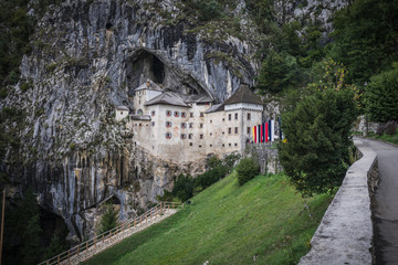 Fototapeta na wymiar Predjama state castle, Slovenia. Worlds most famous castle build in a cave and rock face.