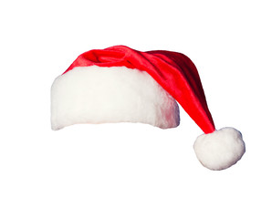 isolated red santa had