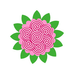 Rose Flower Lollipop abstract nature vector illustration concept design