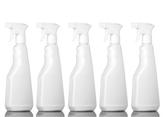 Spray plastic bottle. Various plastic bottle
