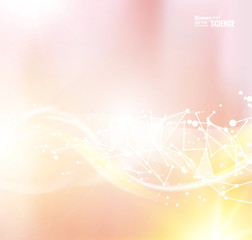 Colorful light pink smooth light lines background. Vector illustration contains transparencies.