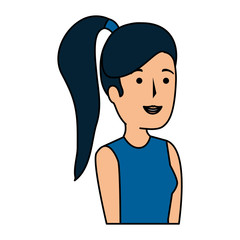 beautiful and young woman character