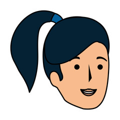 beautiful woman head avatar character