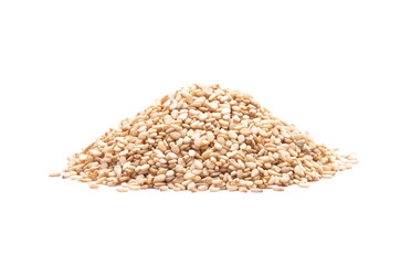 Sesam auf weißem Hintergrund