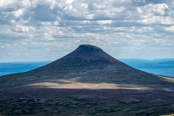 One of the peaks in the  northern Swedish mountains