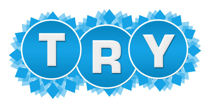 Try Blue Circular Floral Circles 