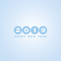 Fototapeta na wymiar New Year Card Background - 2019