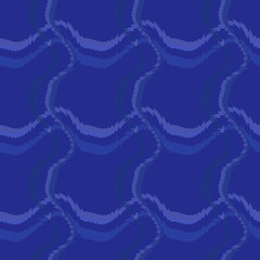 Seamless pattern background with multi-colored wavy lines.