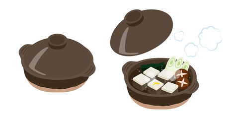 湯豆腐のイラスト