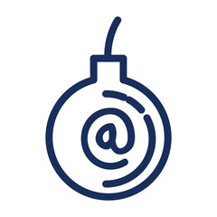 Obraz premium bomb explosive with arroba symbol