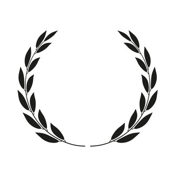 Laurel wreath isolated. Vector icon illustration.