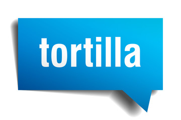 tortilla blue 3d speech bubble