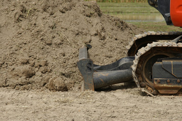 Motor Grader Operating at a Construction Site