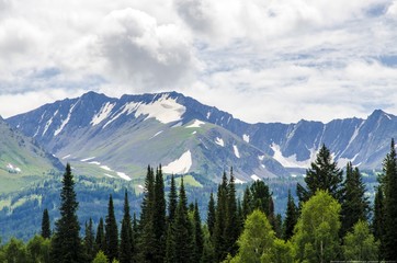 Fototapeta premium view of mountains