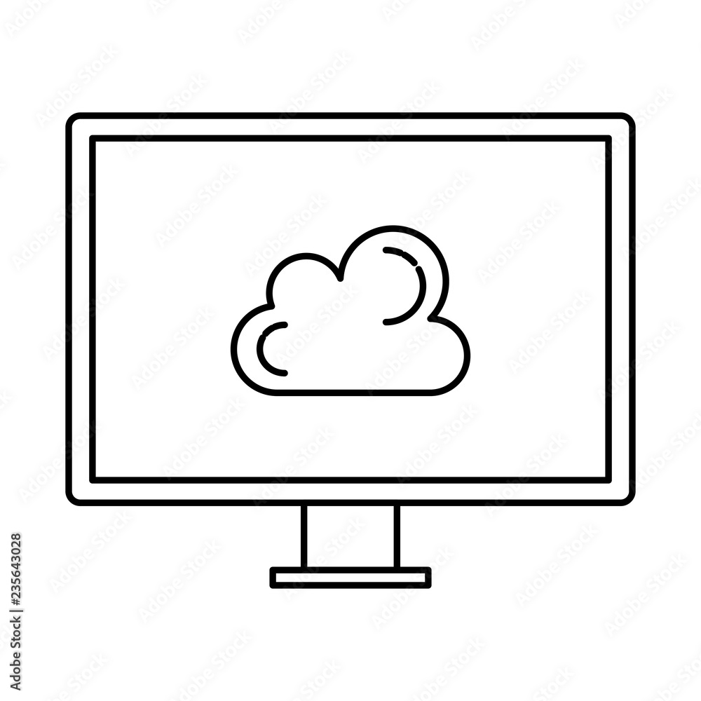 Poster computer desktop with cloud computing