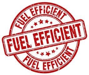 fuel efficient red grunge round vintage rubber stamp