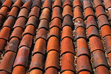 red roof tiles