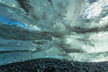 Ice texture photographed in Jokulsarlon, Iceland.