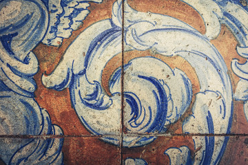 Great for textures Andalusia style wall Azulejos tiles background