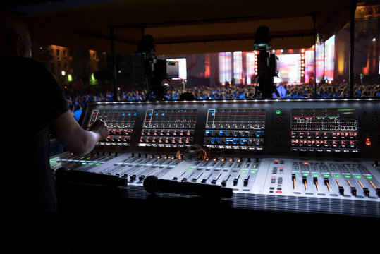 sound equipment at the concert
