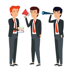 Fototapeta premium elegant businessmen avatars characters