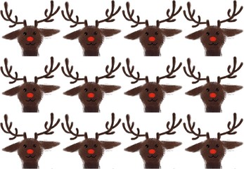 Sweet little deer, christmas hand drawn design