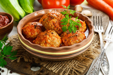 Meatballs with vegetables