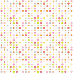 Seamless abstract pattern background with a variety of colored circles.