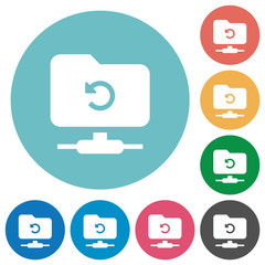 FTP undo flat round icons